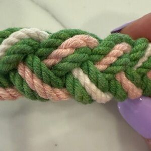Lilly Pulitzer Greenand Pink Braided Rope Bracelet